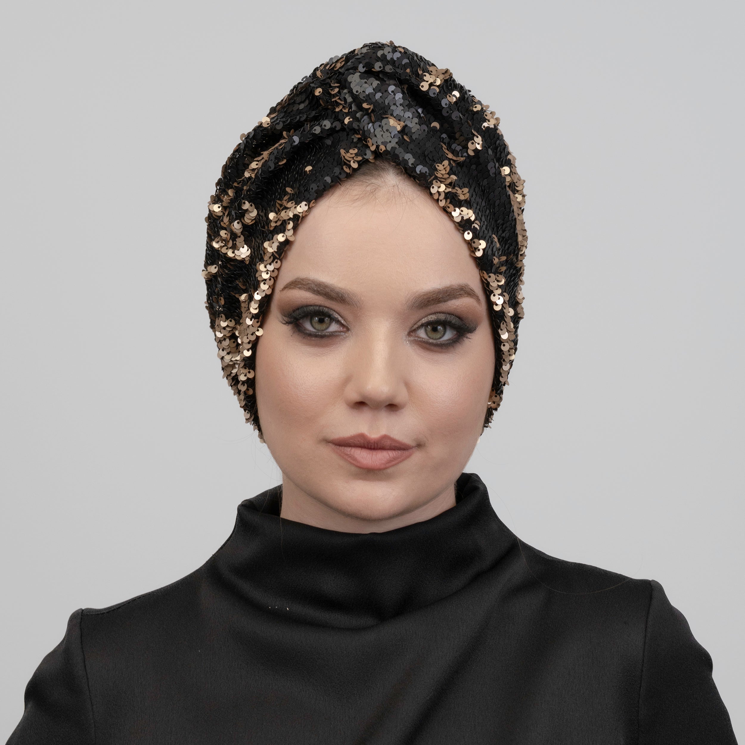 Roma Sequin Bonnet - Stretch Fabric - Lined - Multicolored - Bitter Colors 