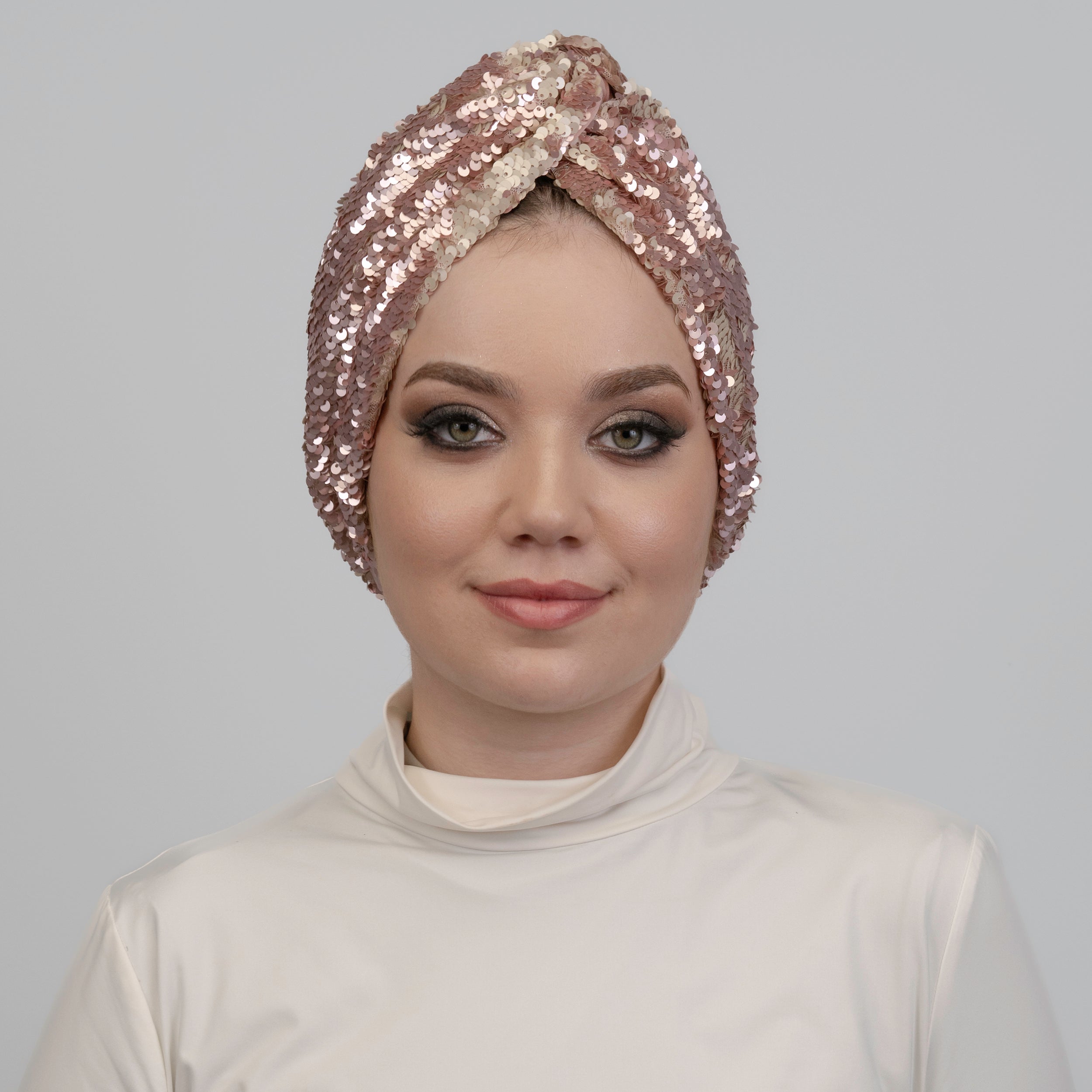 Roma Sequin Bonnet - Stretch Fabric - Lined - Multicolored - Bitter Colors 