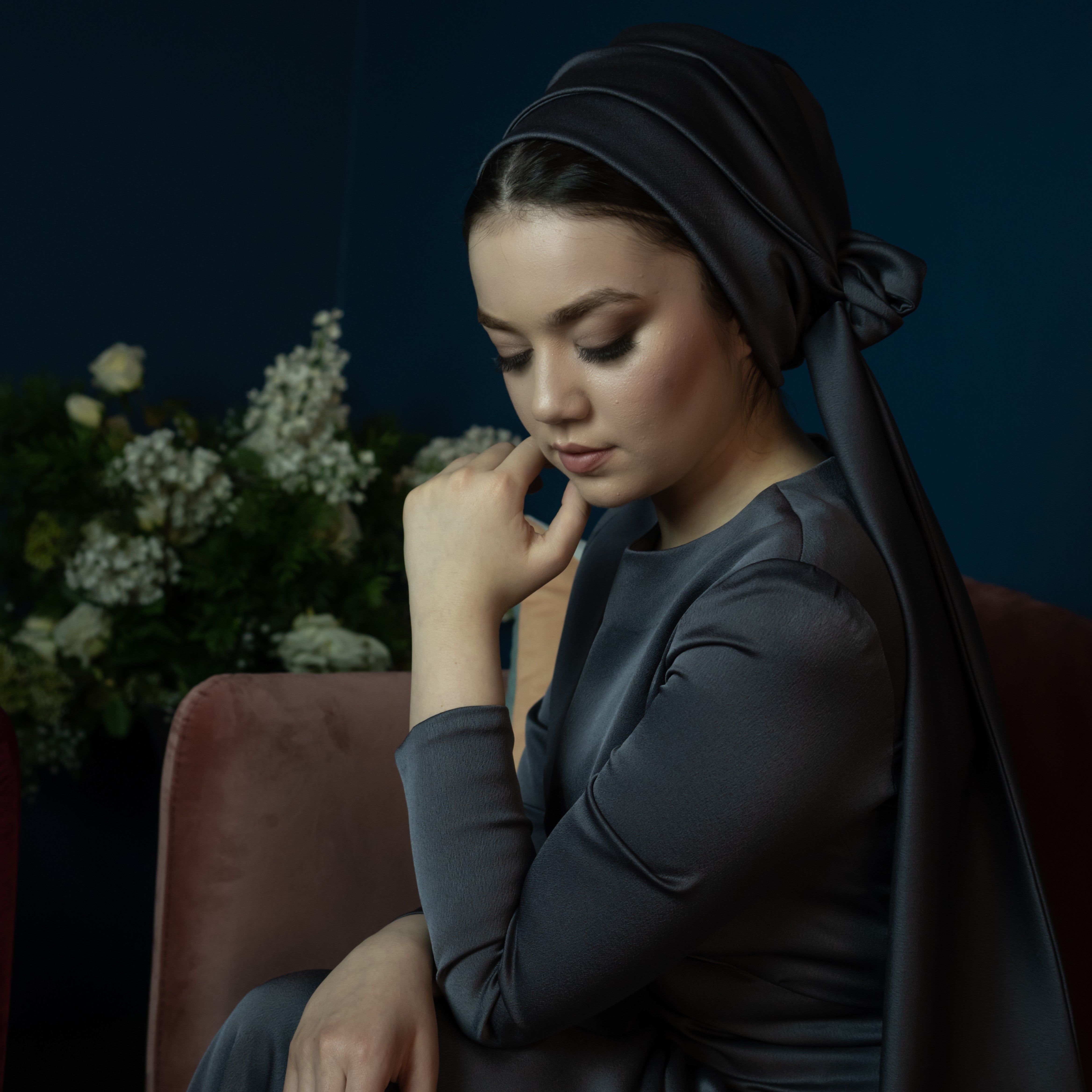 Dubai Tie Turban - Crepe Satin Fabric