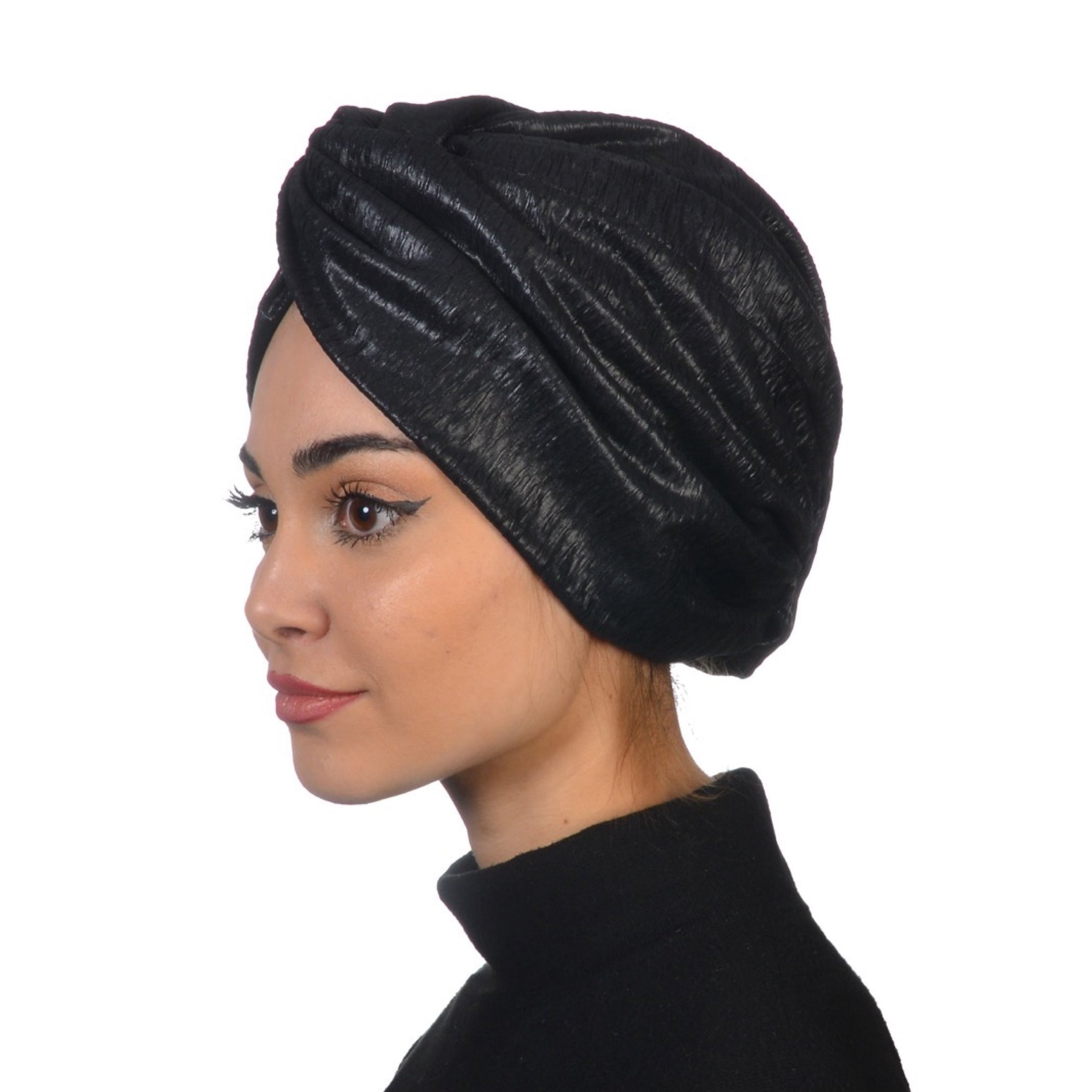 Barcelona Burgulu Bone - Parlak Krinkıl Kumaş