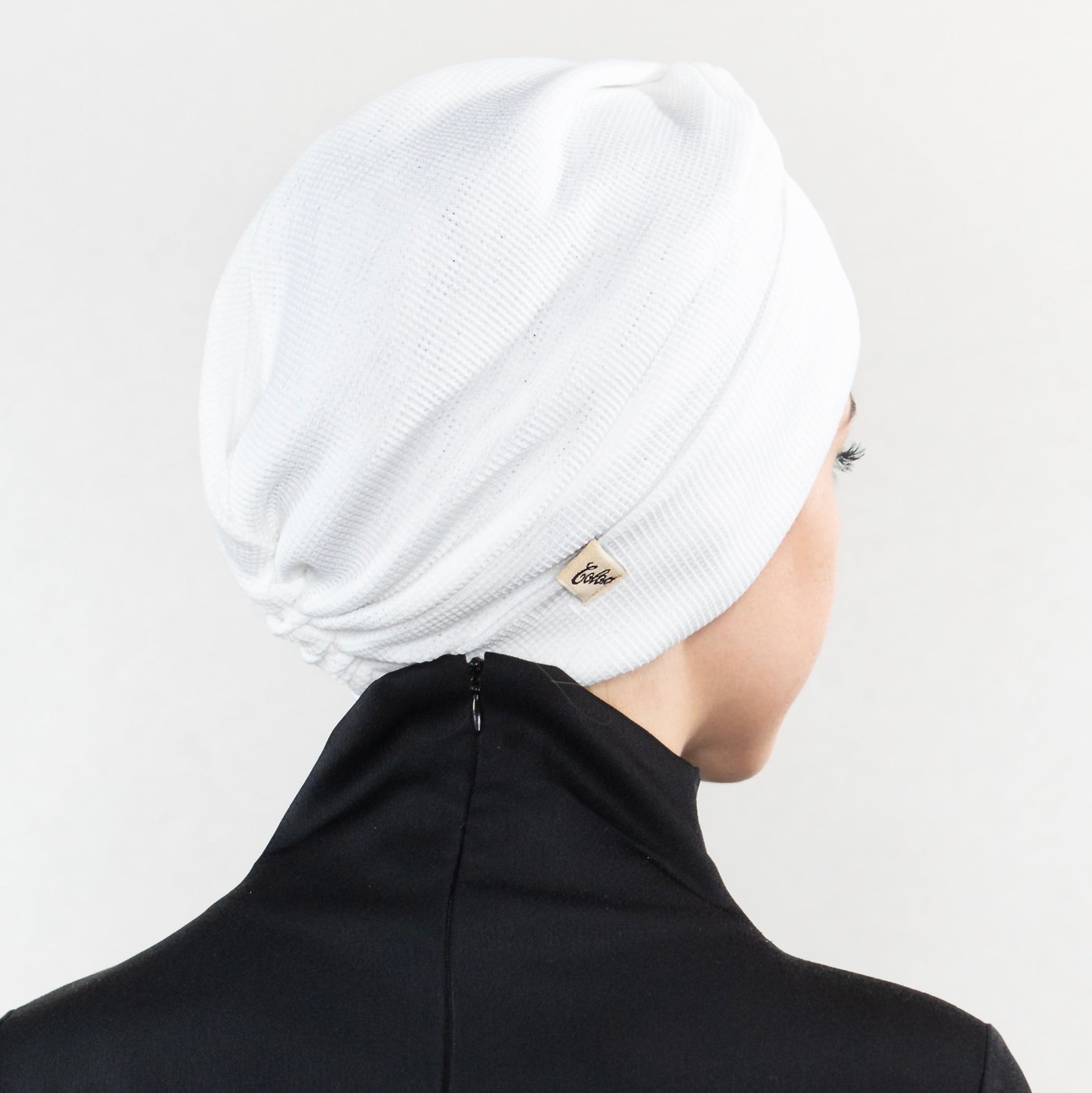 X Burgulu Büzgülü Bone - Örme Kumaş