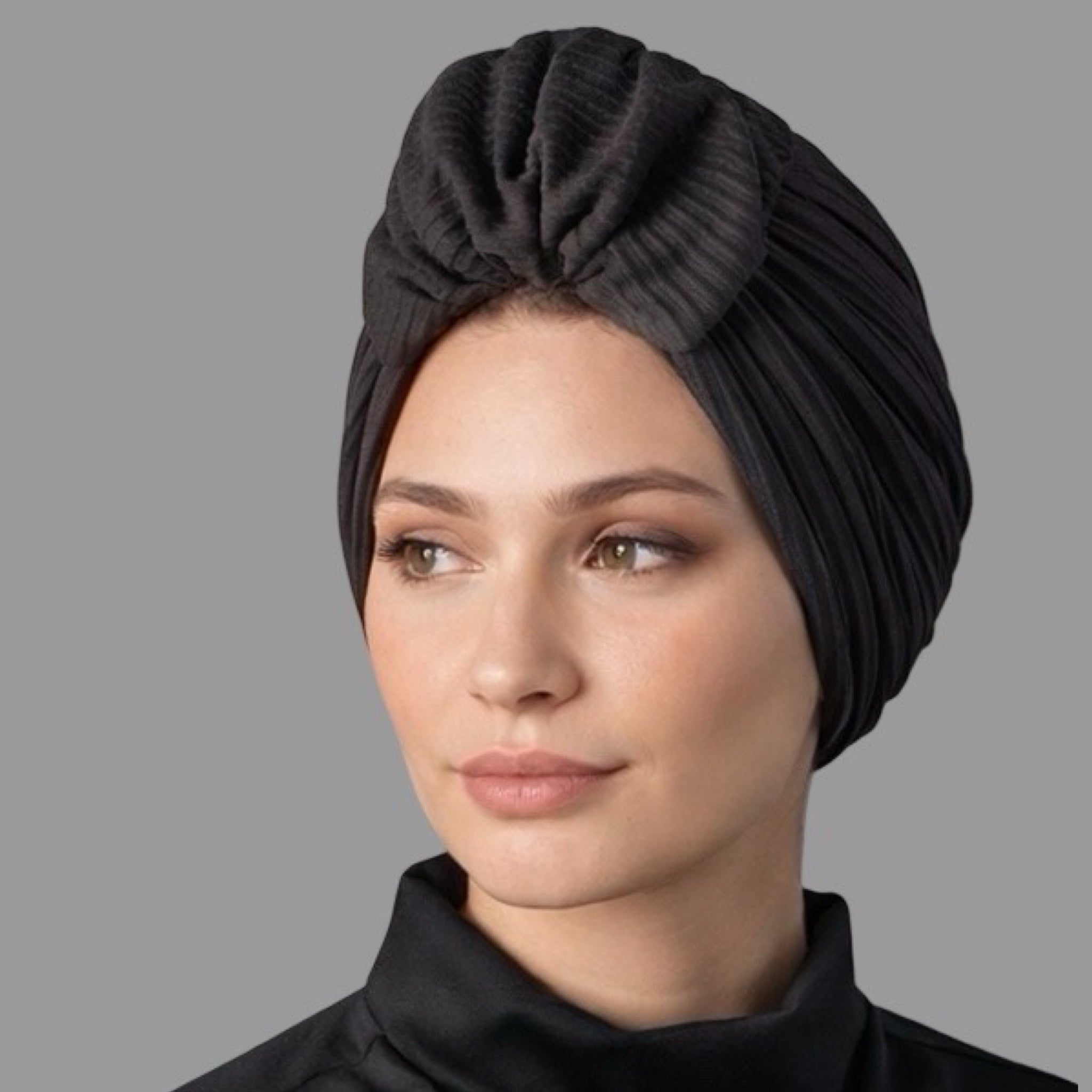 Beyrut Topuzlu Bone - Penye Astarlı - Örme Kumaş