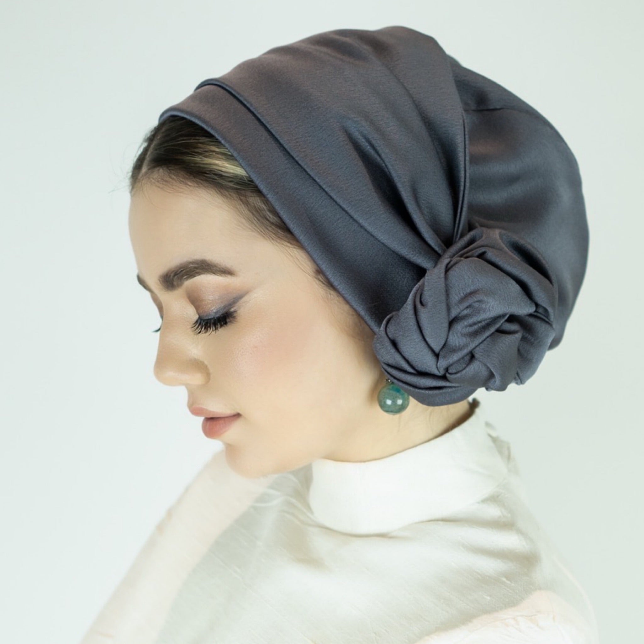Dubai Tie Turban - Crepe Satin Fabric