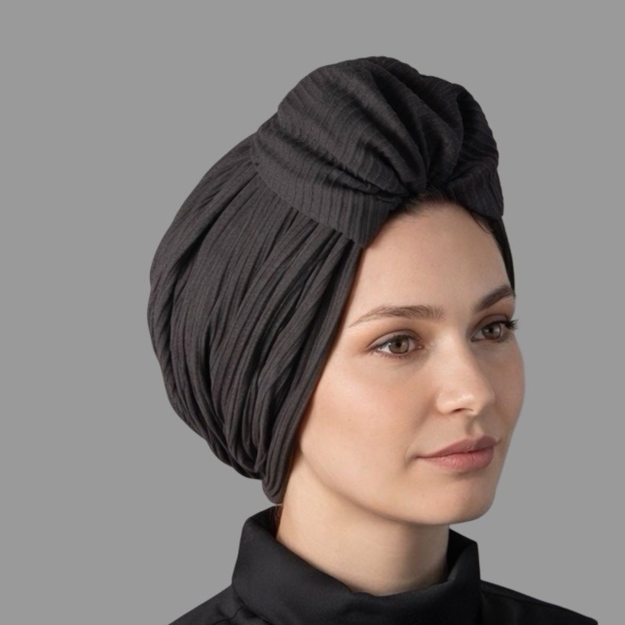 Beyrut Topuzlu Bone - Penye Astarlı - Örme Kumaş