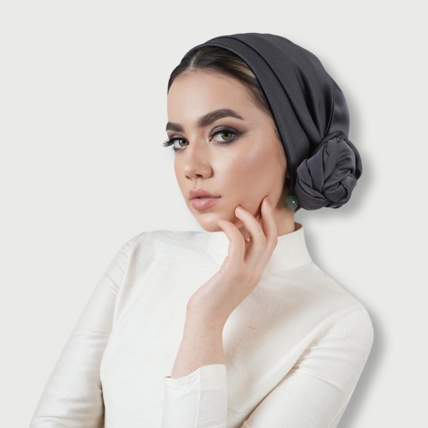 Dubai, Krep Saten Bone, Dubai Crepe Sateen Turban