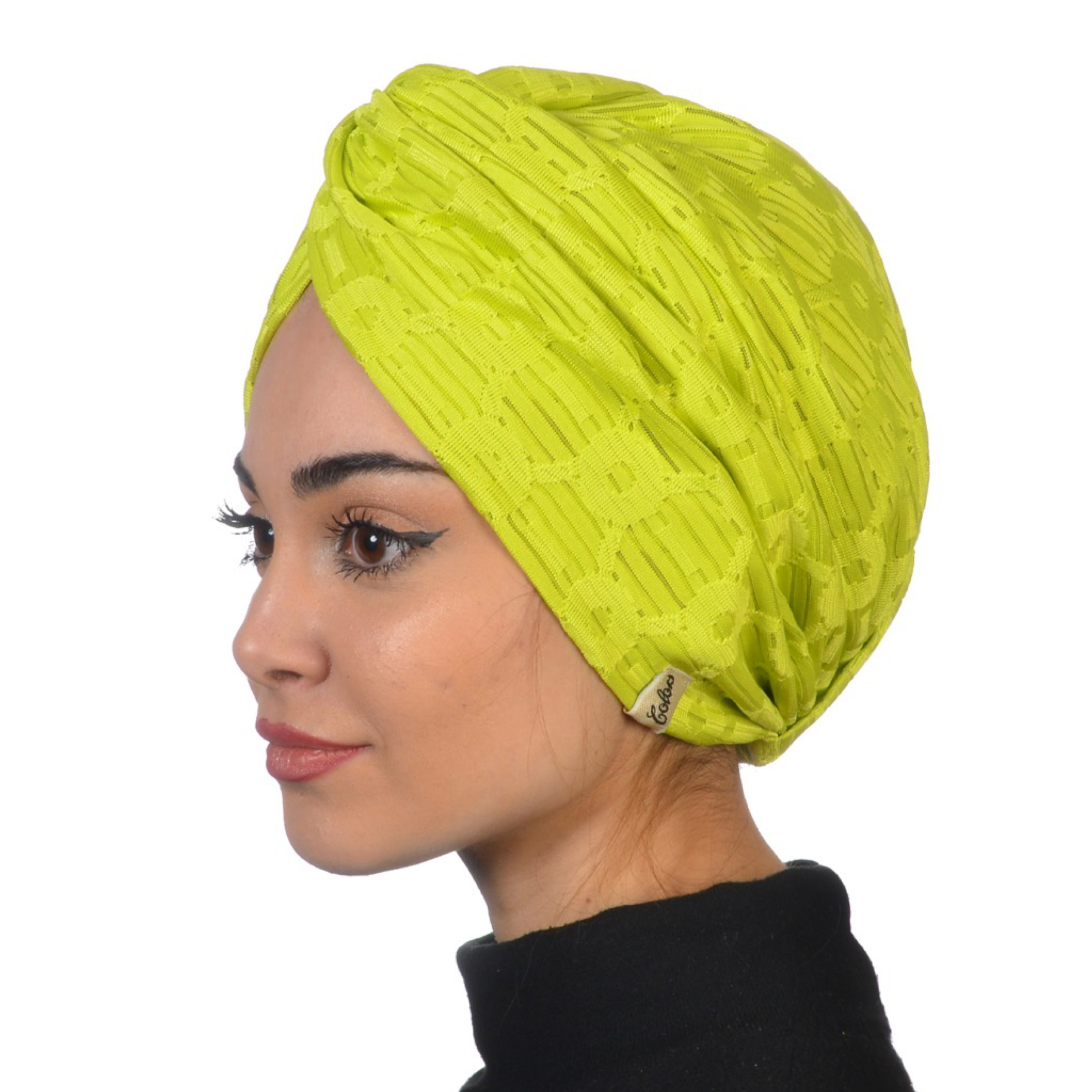 Barcelona Burgulu Bone - Geometrik Desenli Esnek Örme Kumaş