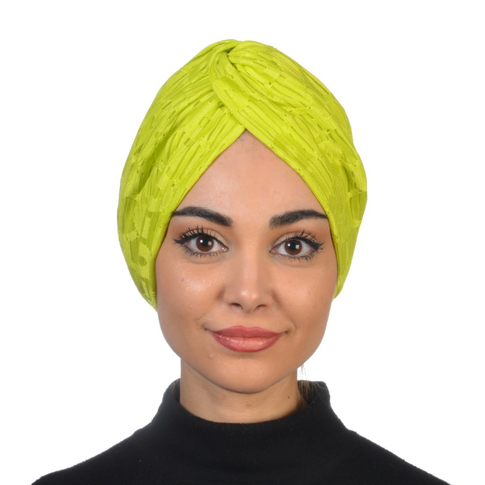 Barcelona Burgulu Bone - Geometrik Desenli Esnek Örme Kumaş