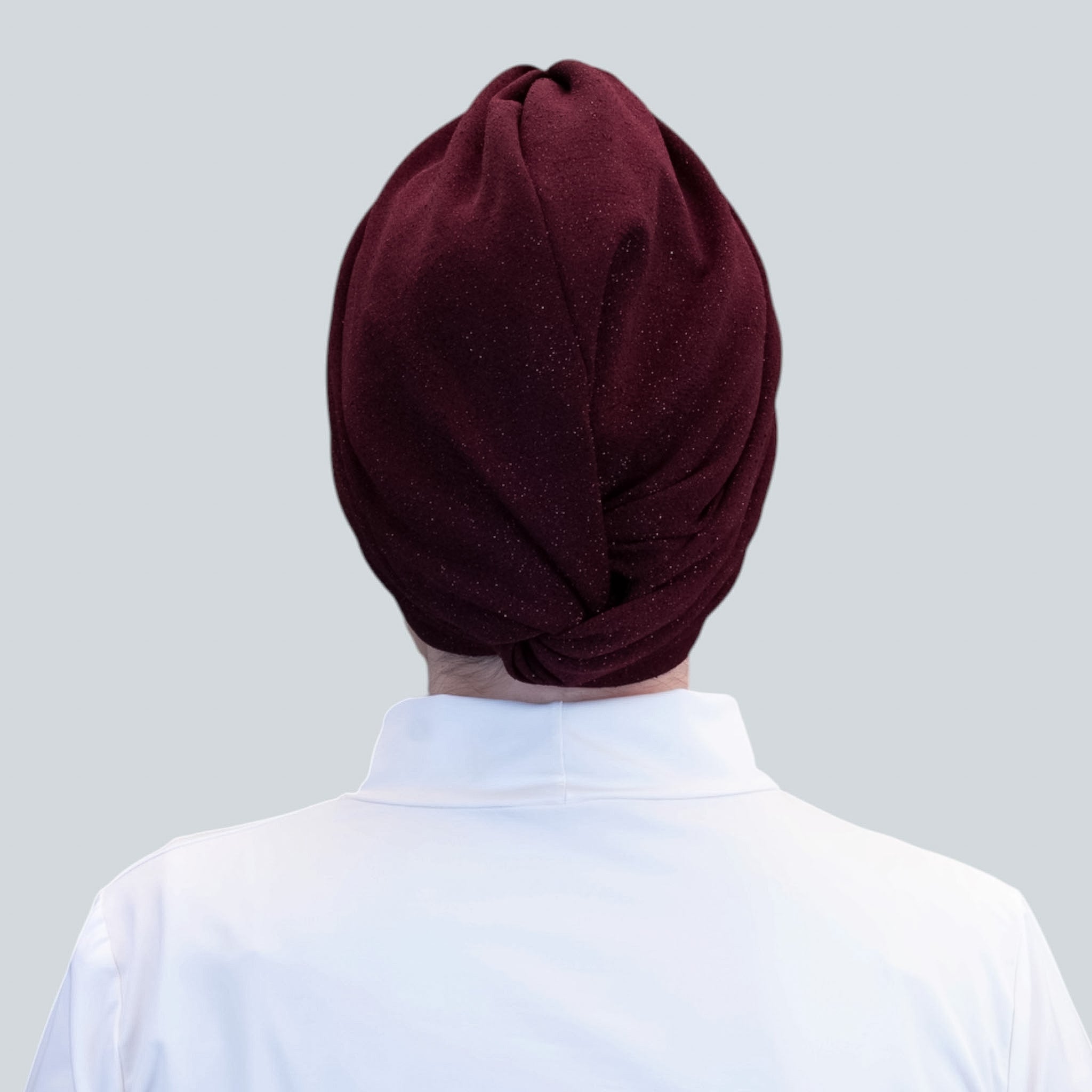 X GLITTERY BURGUNDY BONNET