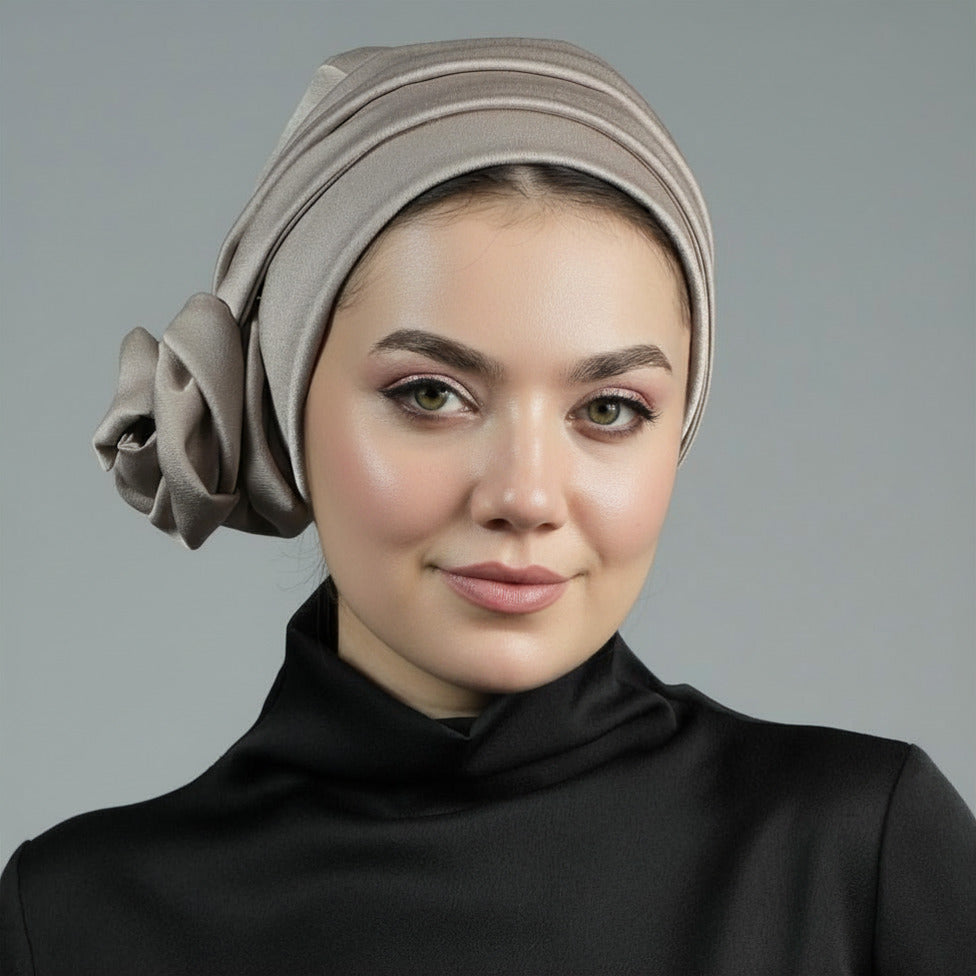 Dubai Tie Turban - Crepe Satin Fabric
