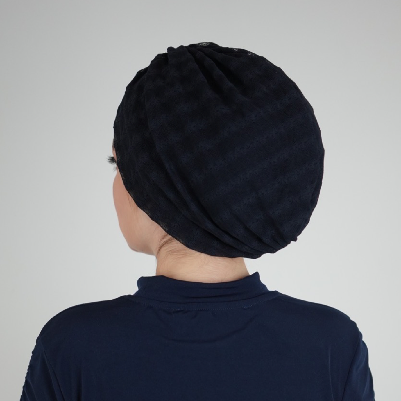 Milano Büzgülü Bone - Esnek File Kumaş