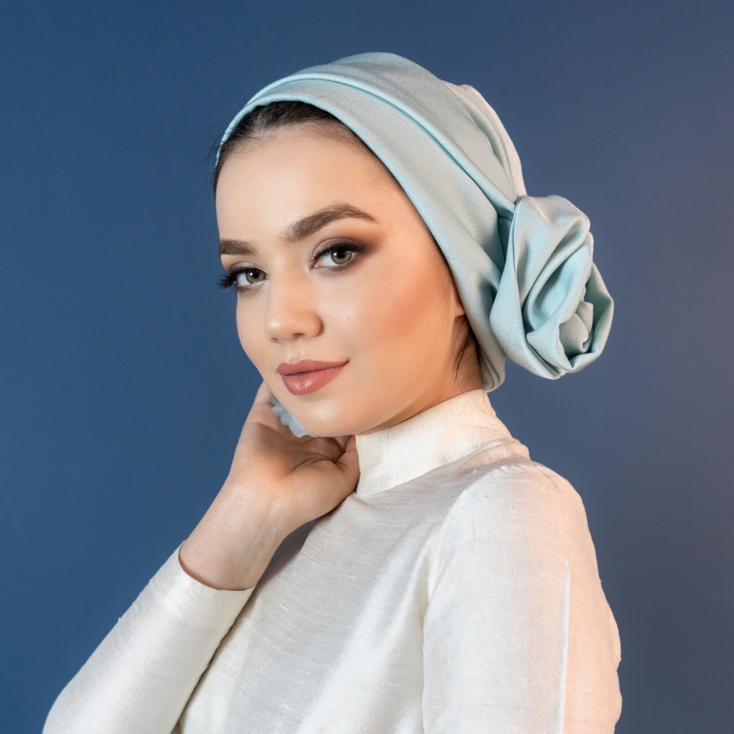 Dubai, Krep Saten Bone, Dubai Crepe Sateen Turban