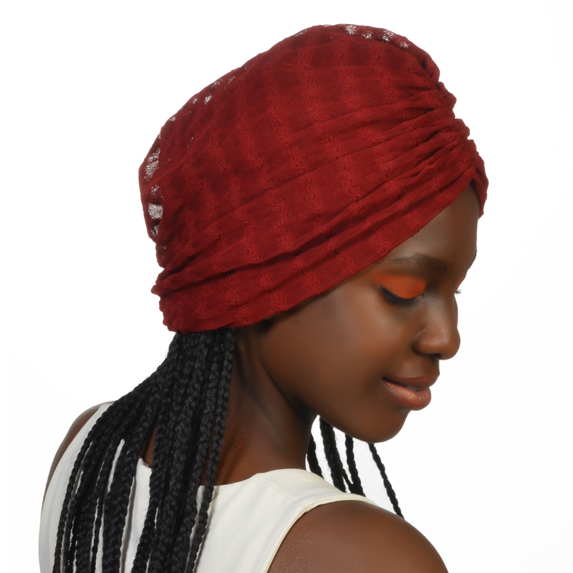 Milano Büzgülü Bone - Esnek File Kumaş