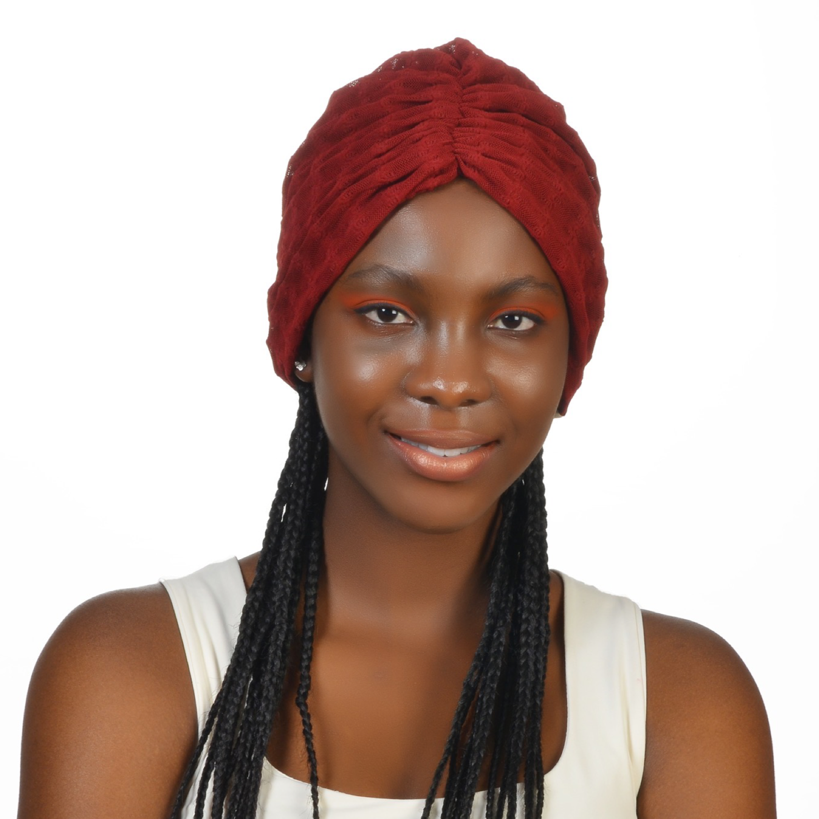 Milano Büzgülü Bone - Esnek File Kumaş