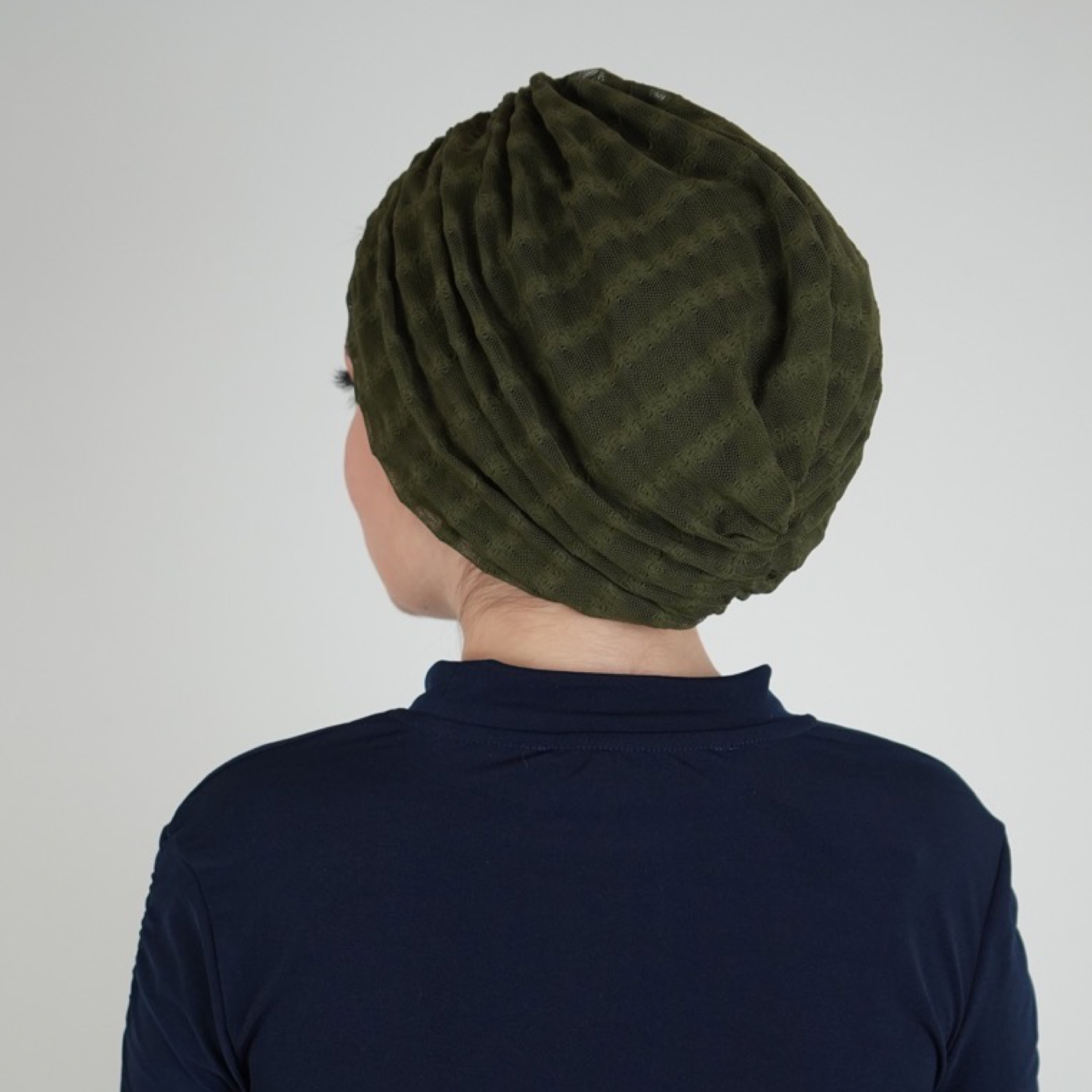 Milano Büzgülü Bone - Esnek File Kumaş