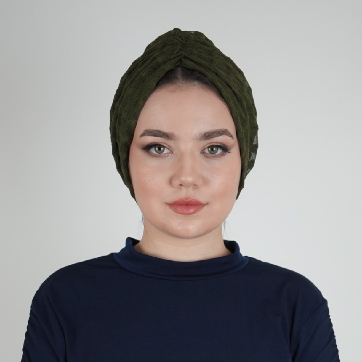 Milano Büzgülü Bone - Esnek File Kumaş