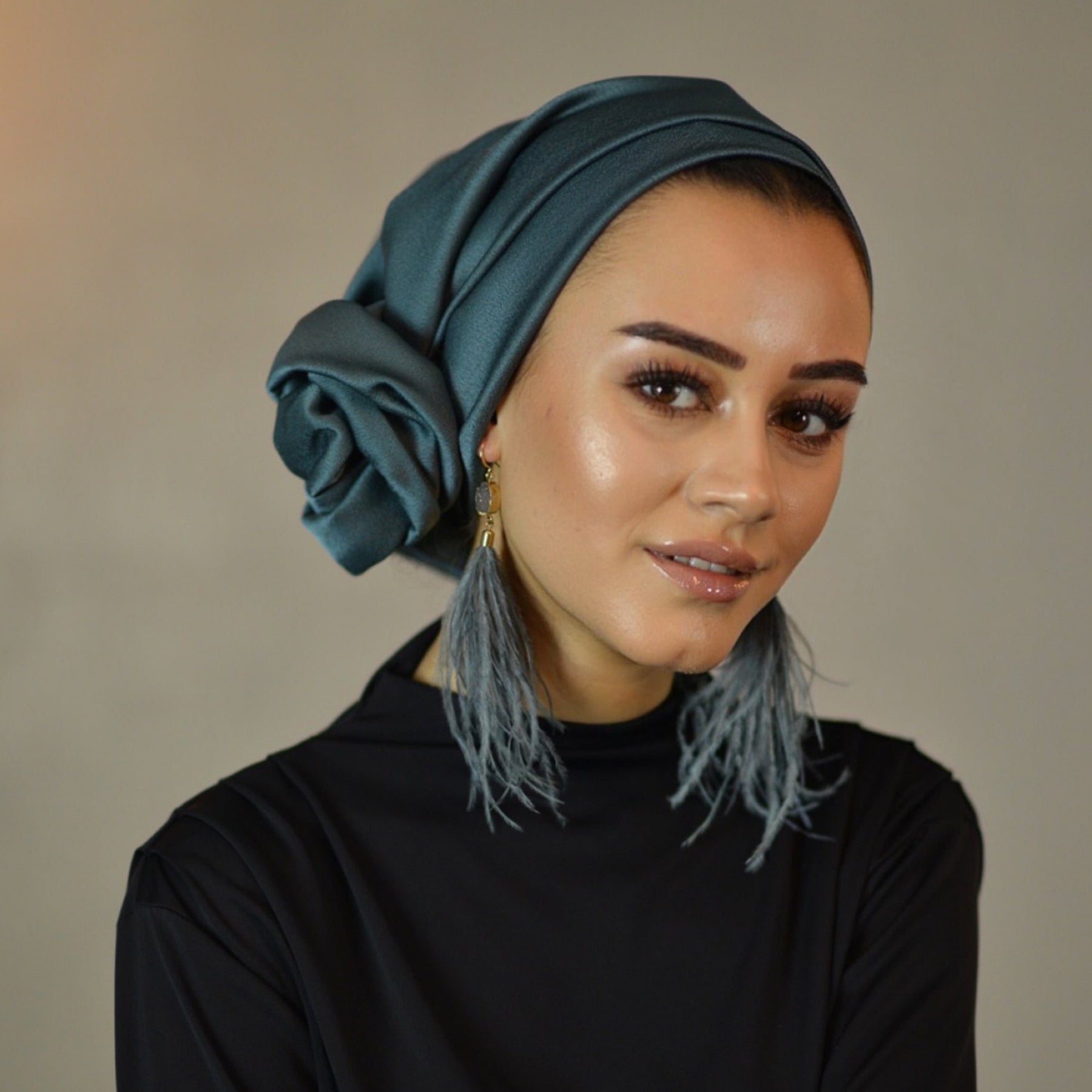Dubai Tie Turban - Crepe Satin Fabric