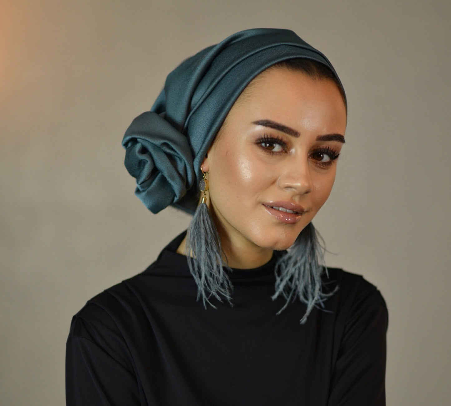 Dubai, Krep Saten Bone, Dubai Crepe Sateen Turban