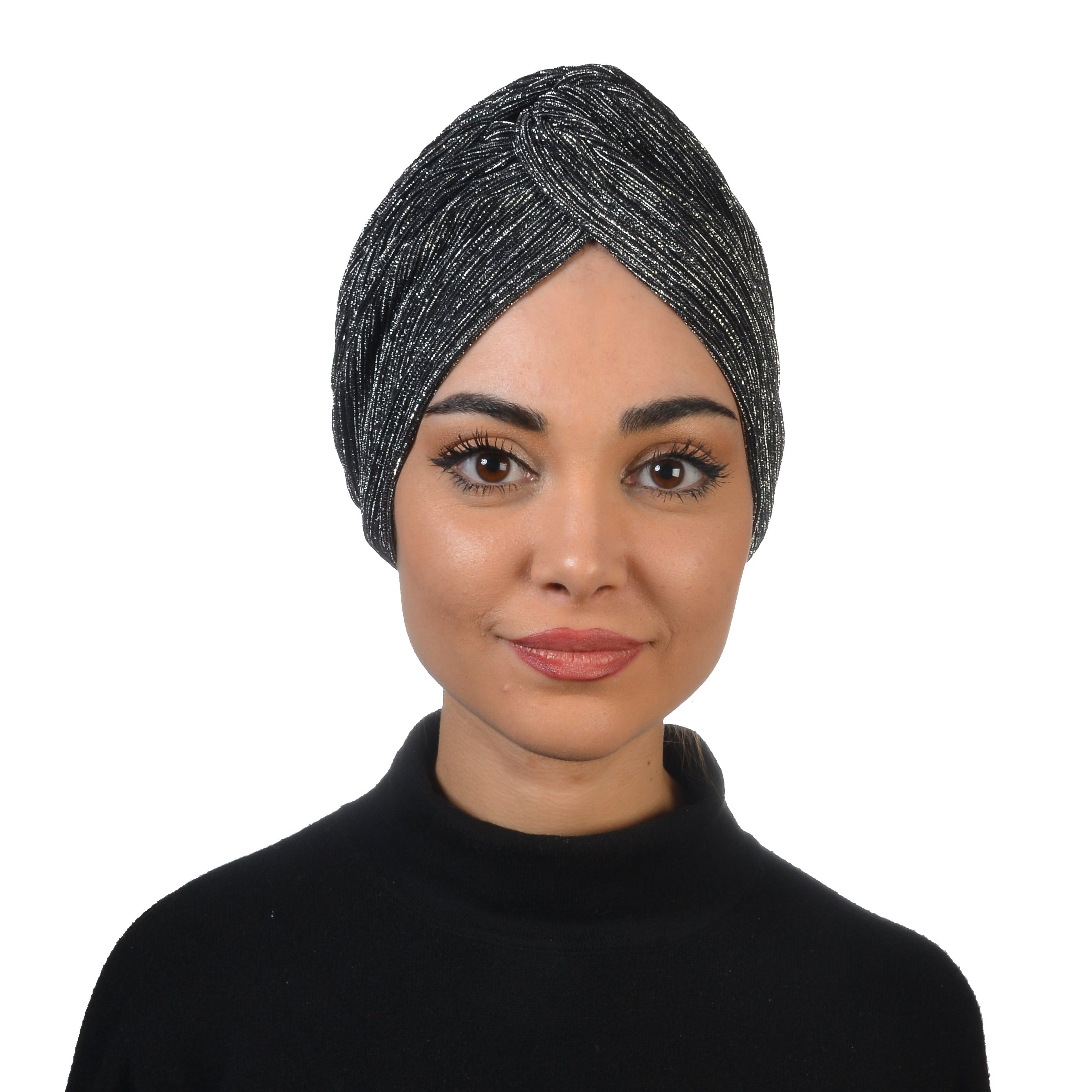 Barcelona Burgulu Bone - Işıltılı Plise Kumaş