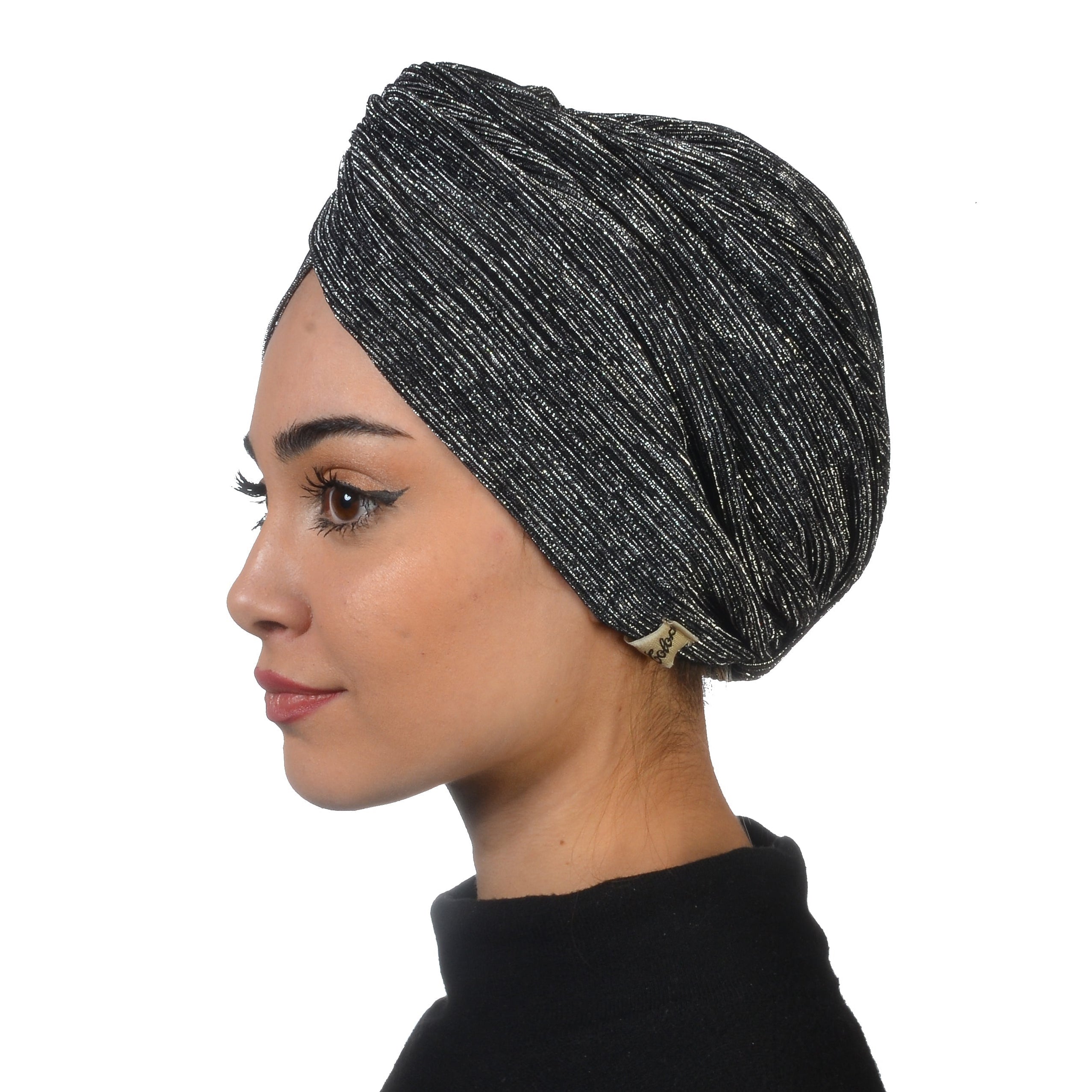 Barcelona Burgulu Bone - Işıltılı Plise Kumaş