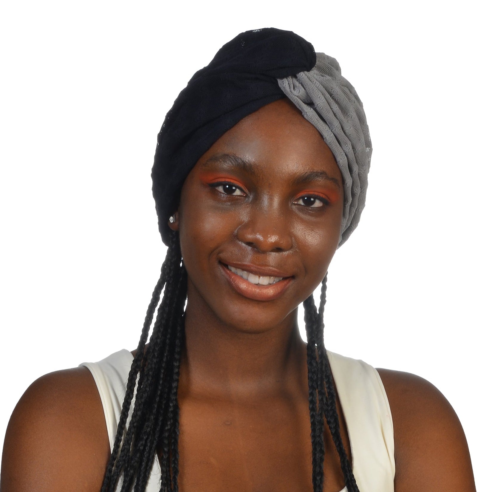 Barcelona Burgulu Bone - İki Renkli - Dokulu Örme File Kumaş