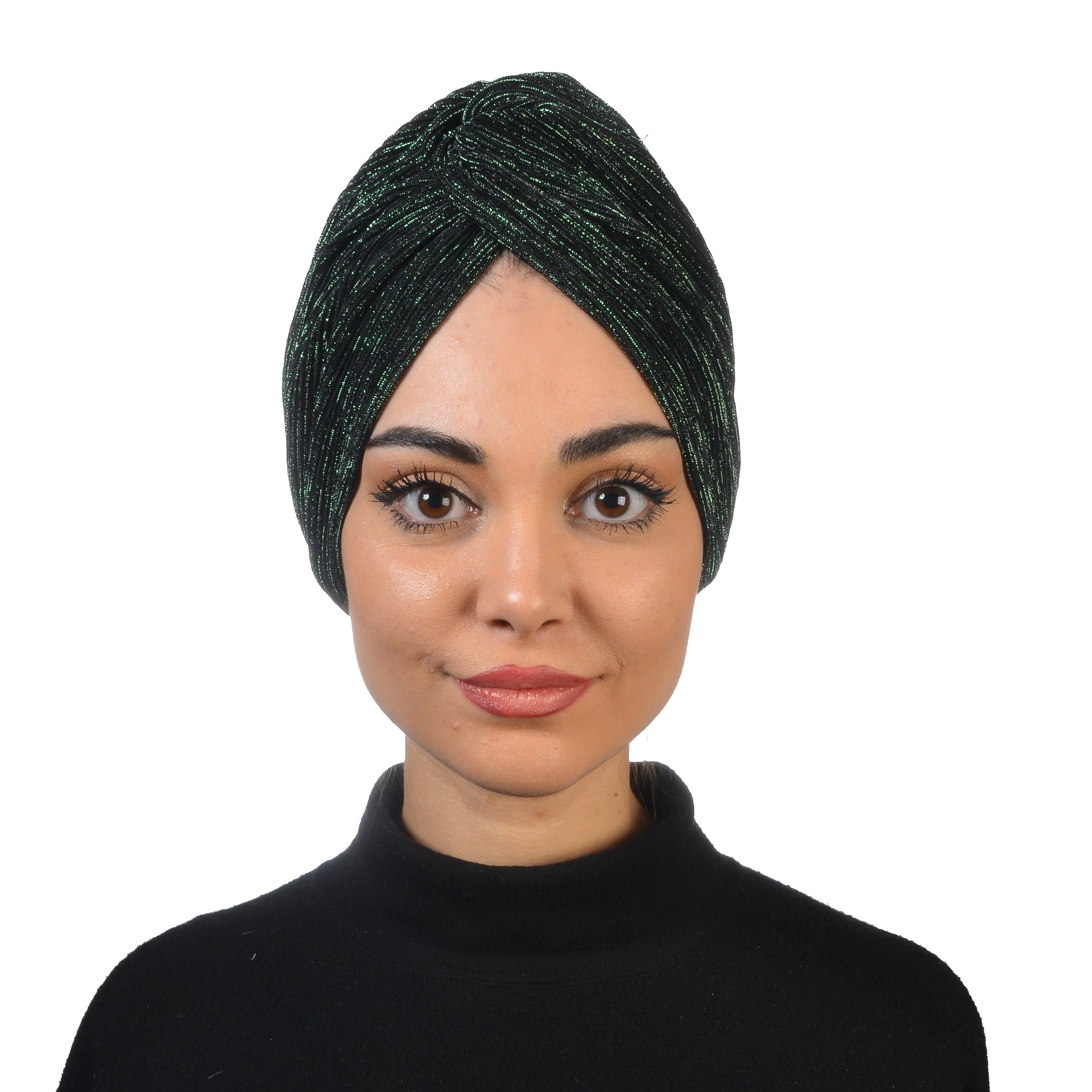 Barcelona Burgulu Bone - Işıltılı Plise Kumaş