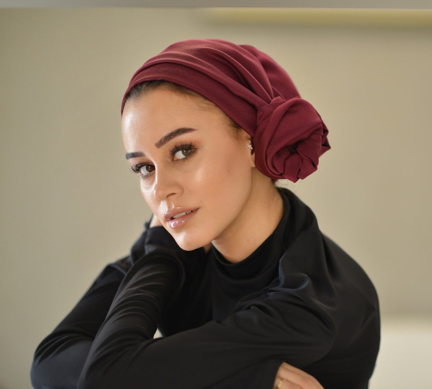 Dubai, Krep Saten Bone, Dubai Crepe Sateen Turban