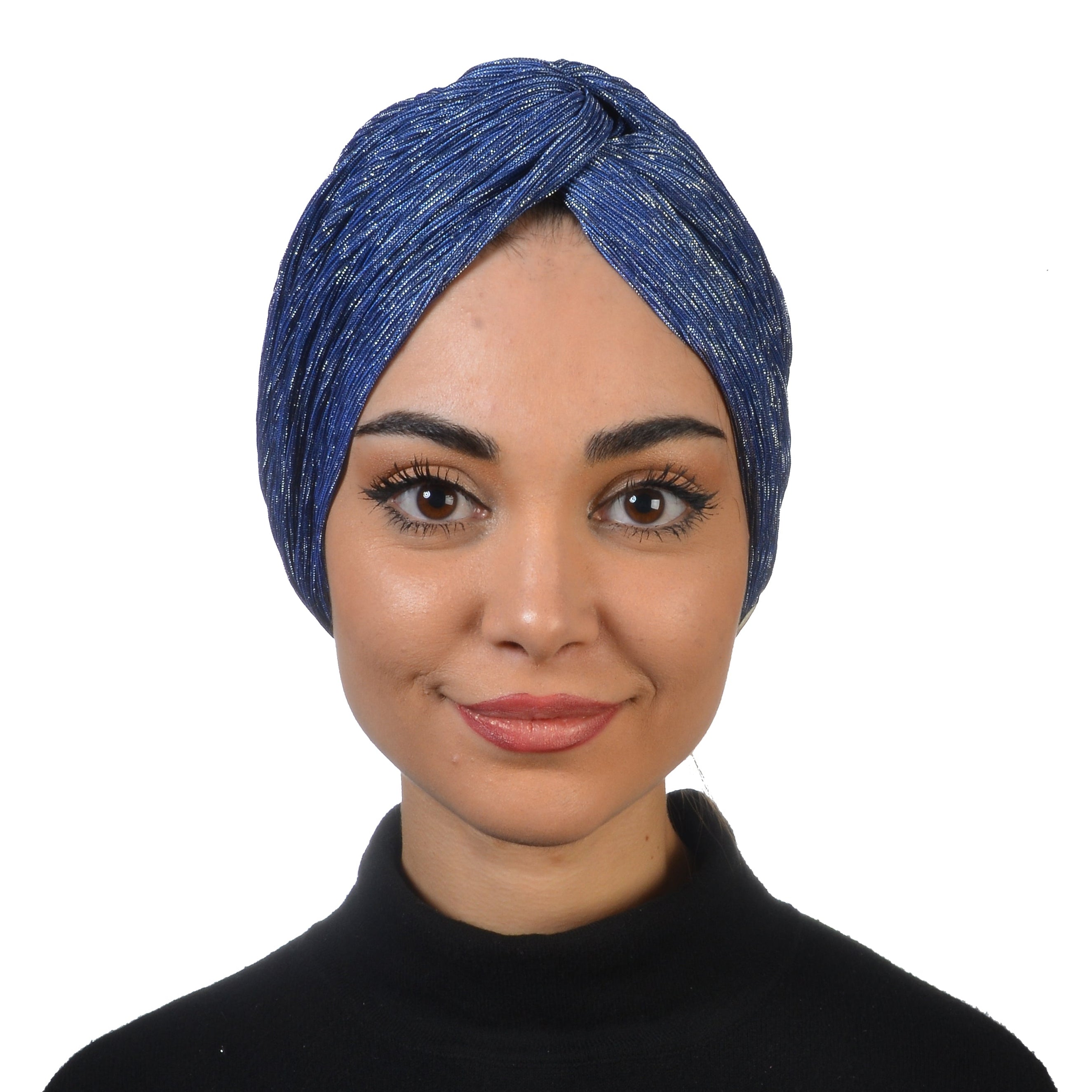 Barcelona Burgulu Bone - Işıltılı Plise Kumaş