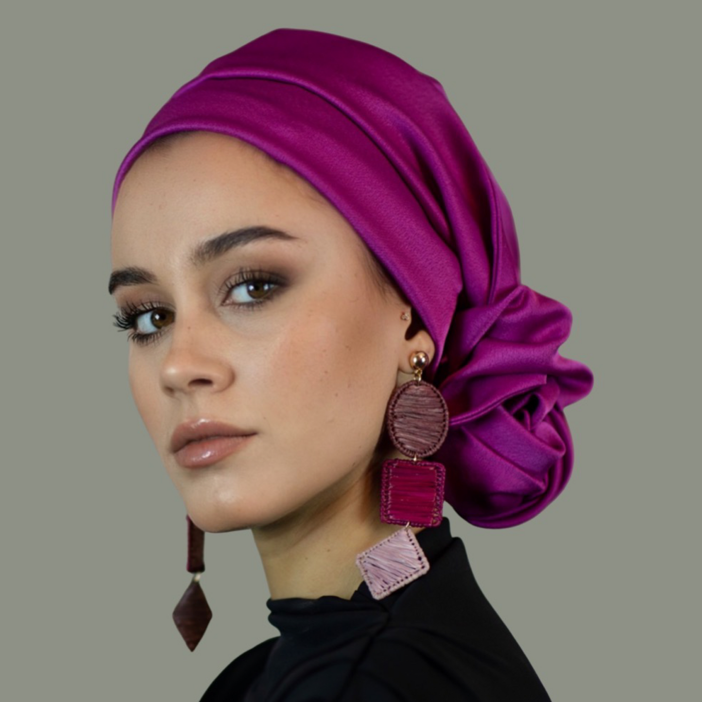 Dubai, Krep Saten Bone, Dubai Crepe Sateen Turban