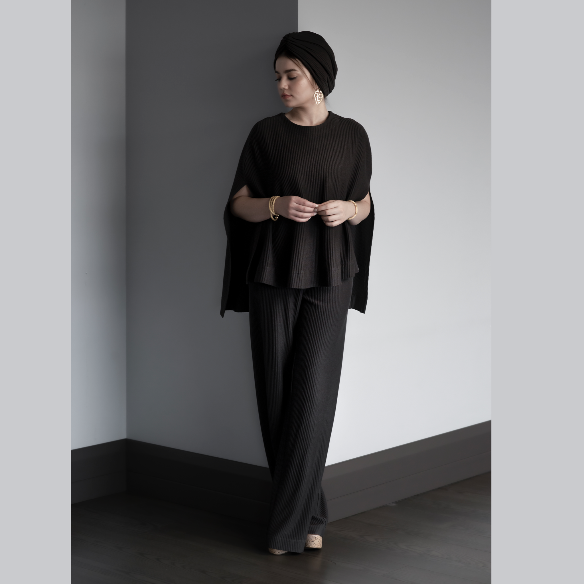 Milano Büzgülü Bone - Fitilli Tok Kumaş