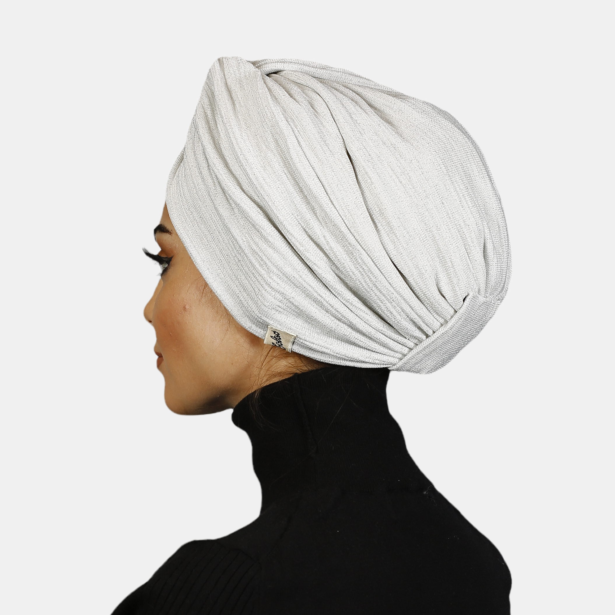 Barcelona Burgulu Bone - Simli Gri Örme Kumaş